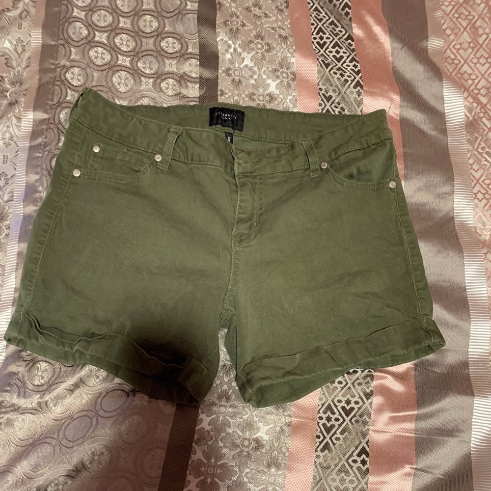 Green Low Rise Shorts